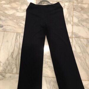 SOLD Vince Wide Leg Viscose Modal Blend Side Zip Dress Trousers Pant Black